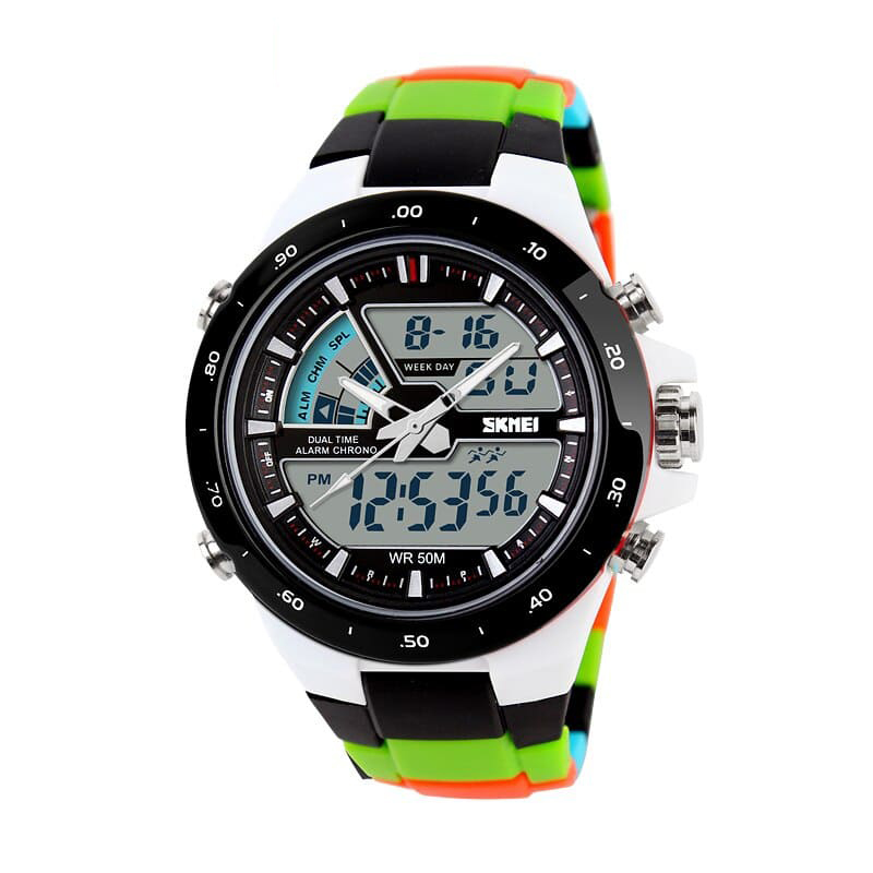 SKMEI 1016 Black Colorful Strap