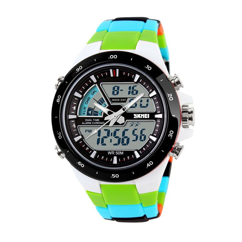 SKMEI 1016 Green colorful strap