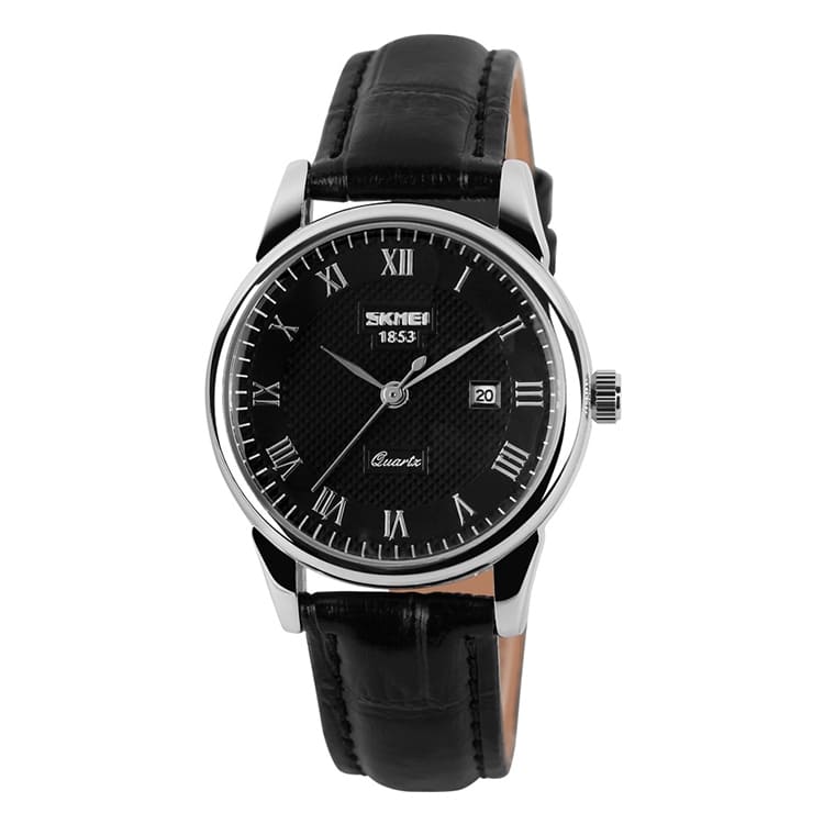 SKMEI 9058 Black Face Black Strap Women