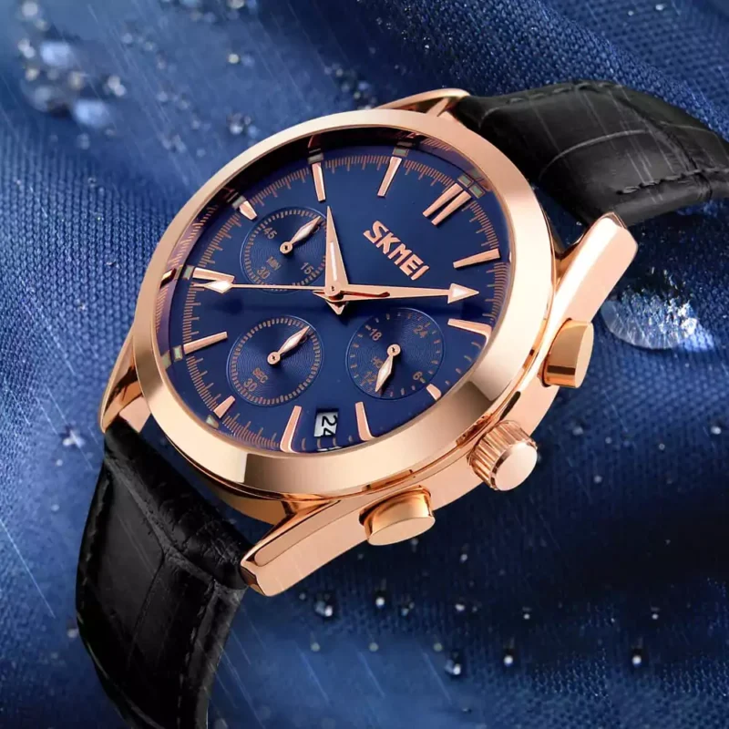 SKMEI 9127 Leather Band