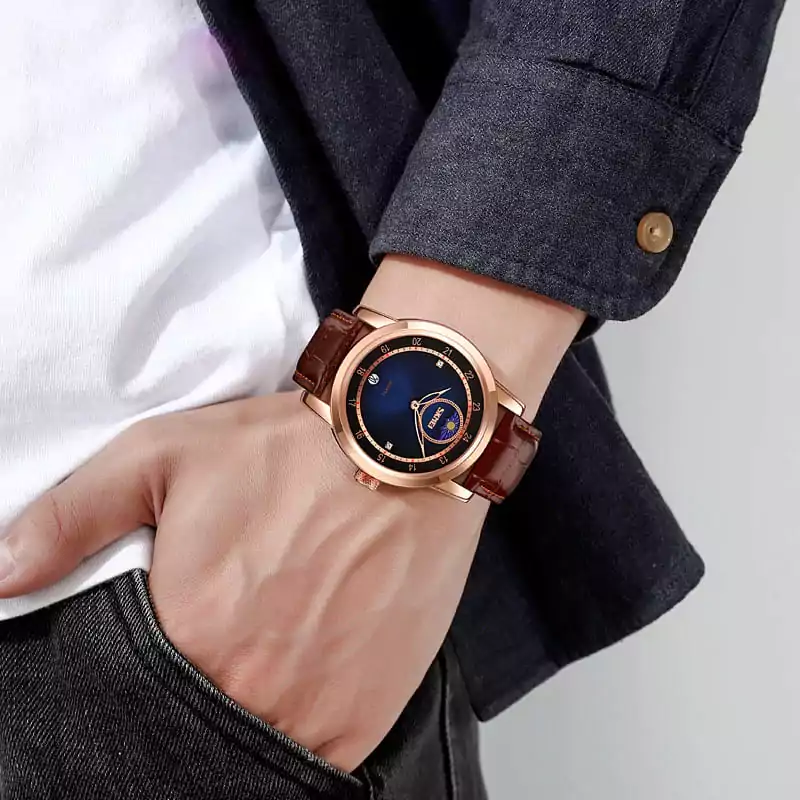 SKMEI 9300 Moon phase dial watch