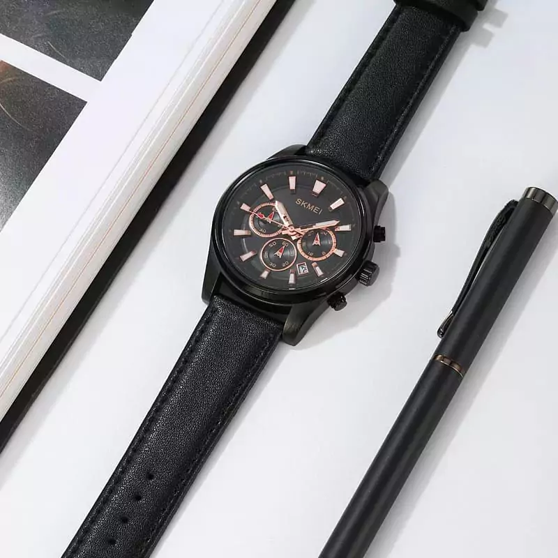 SKMEI 1958 Leather Strap watch