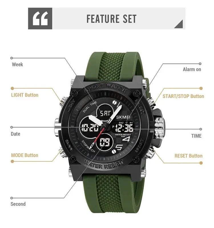 SKMEI 2031 outdoor watch features