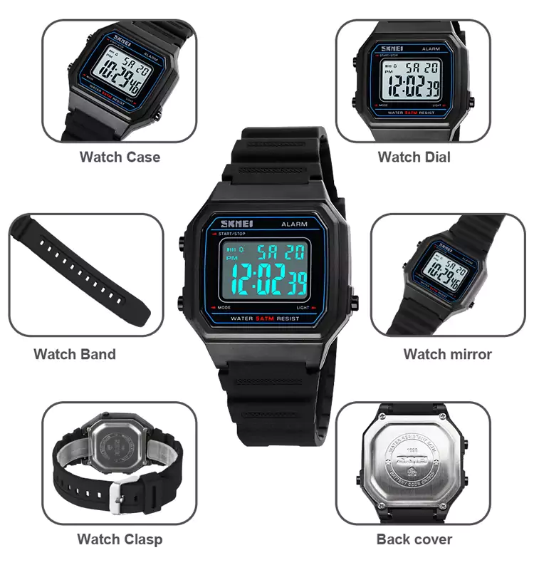 SKMEI 1698 LED Luminous Wristwatch