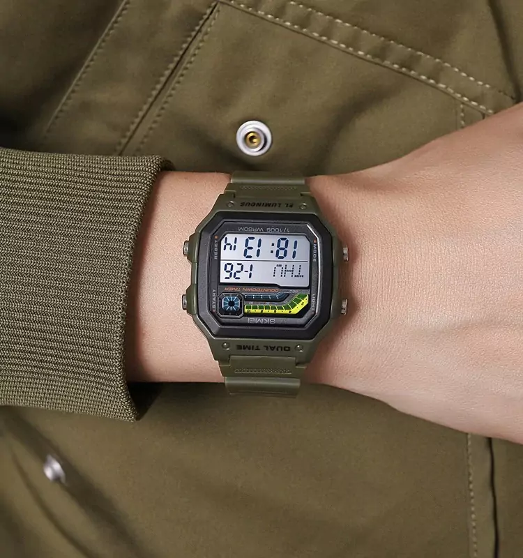 SKMEI 2307 army green black watch
