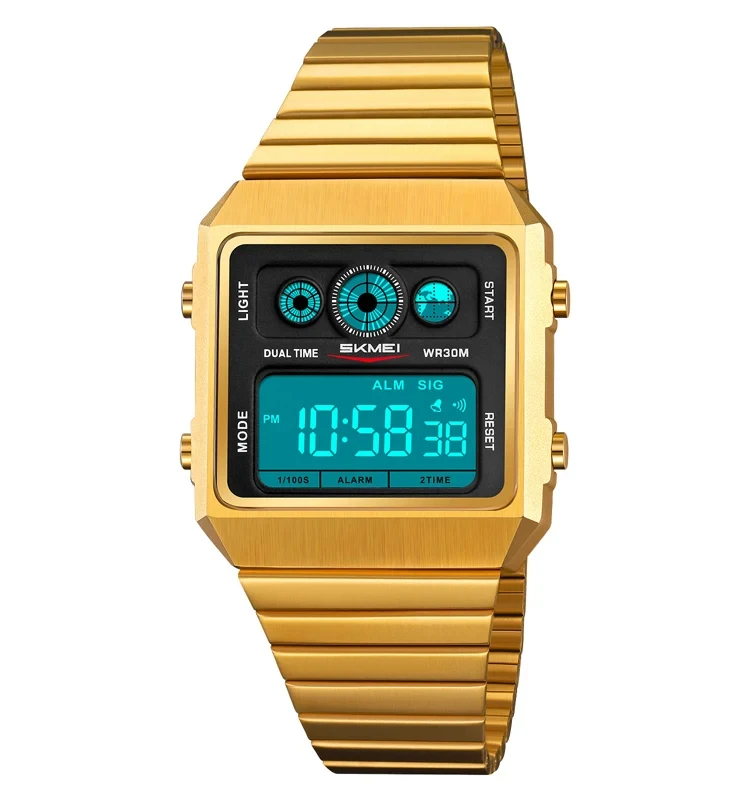 SKMEI 2450 golden business watch with back light