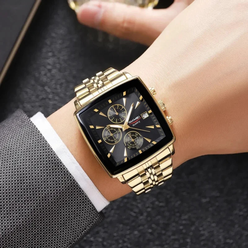 SKMEI 2434 Square Chronograph Watch 3ATM 40 mm - GetSKMEI